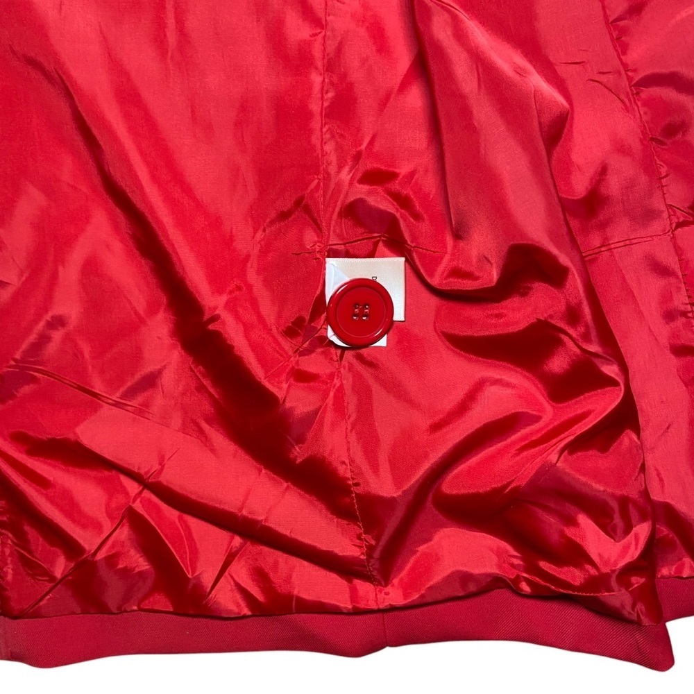 5/$25 Max Studio Red Tailored Blazer Power Workwear Chic Medium - Picture 5 of 6